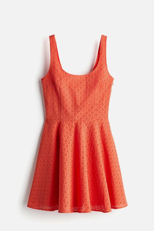 Broderie anglaise dress - orange