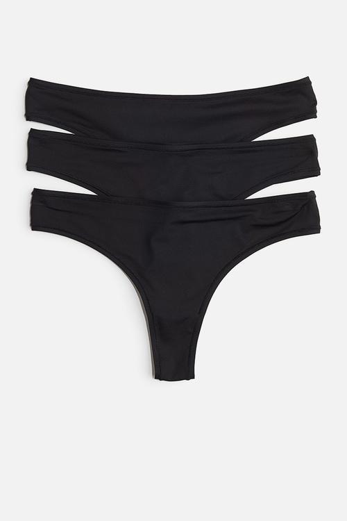 3-Pack microfibre brazilian briefs - black