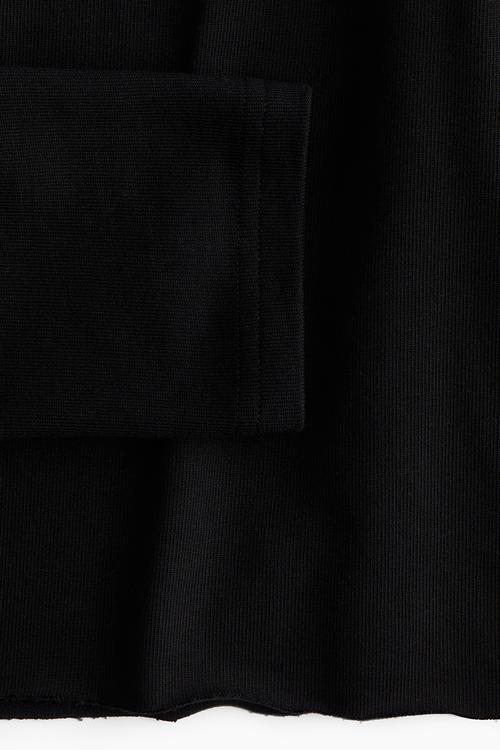 Short hoodie - black