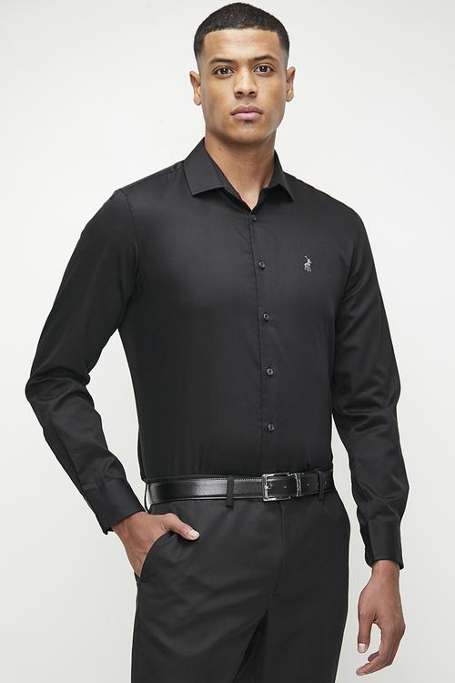 Custom Fit Greig Shirt - Black