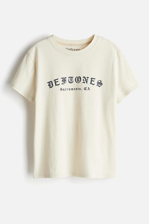 Printed t-shirt - cream & deftones