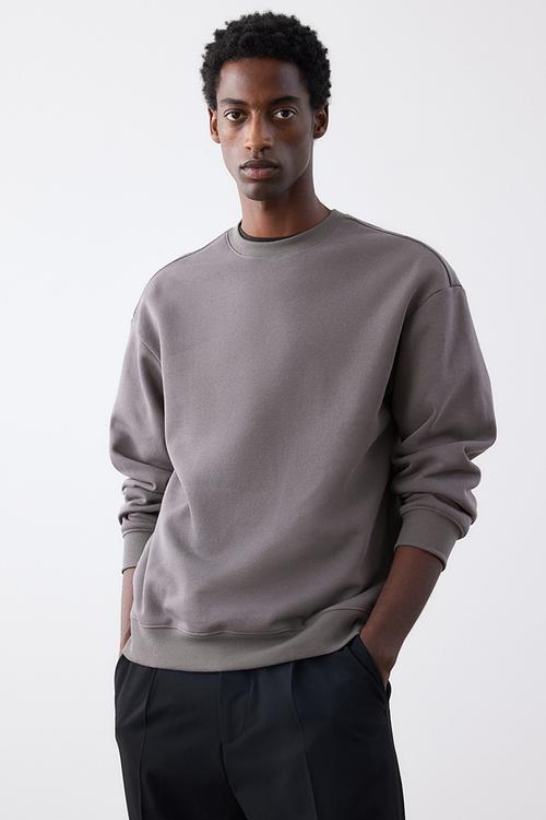Loose fit sweatshirt - greige