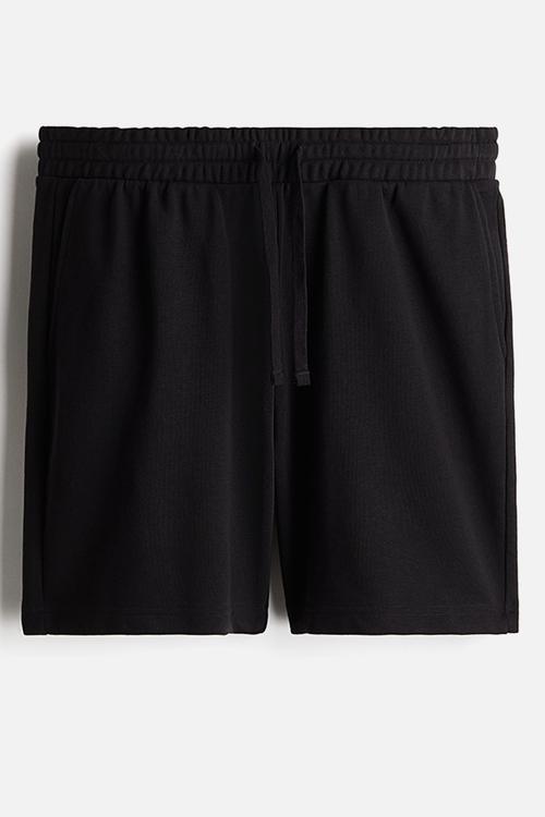 Regular fit sweatshorts - black