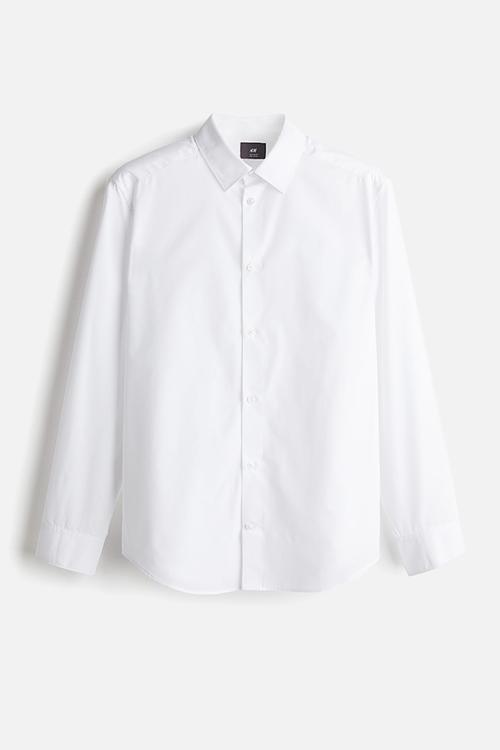 Regular fit easy-iron shirt - white