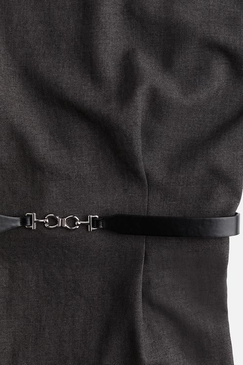 Belted dress - dark grey