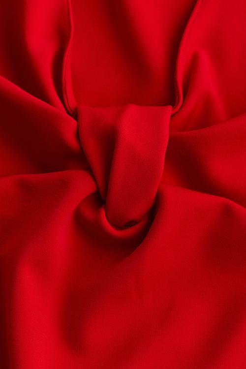 Knot-detail vest top - red