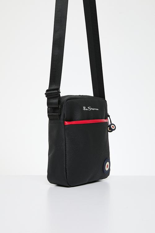 Cross Body PU Lea Bag - Black