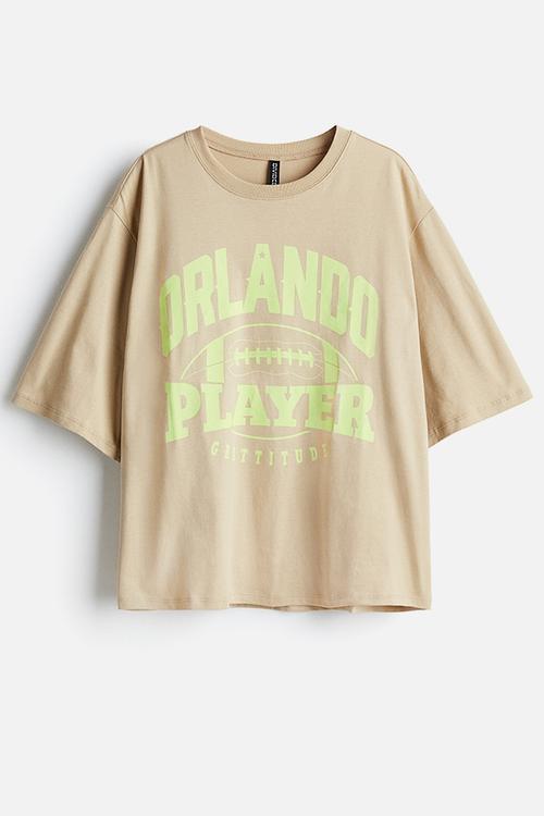 Oversized T-shirt - beige orlando