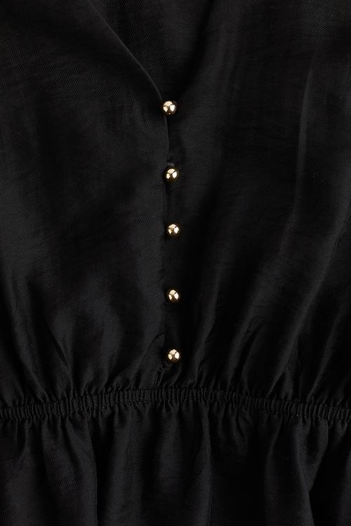 Tie-belt dress - black