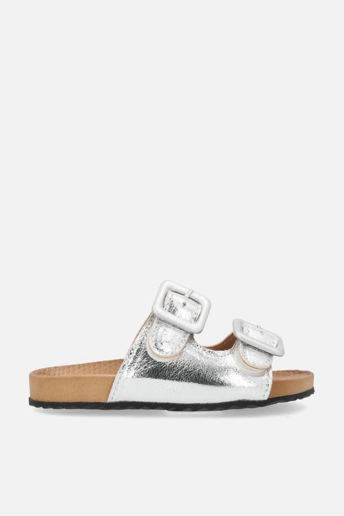 Twin buckle slides-silver