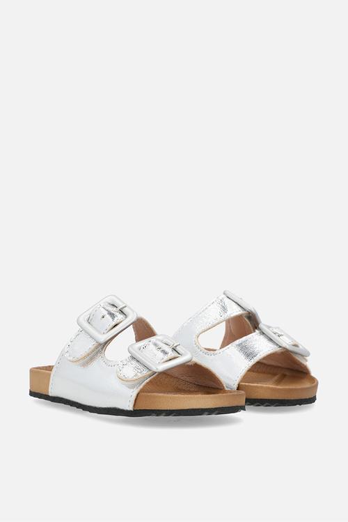 Twin buckle slides-silver