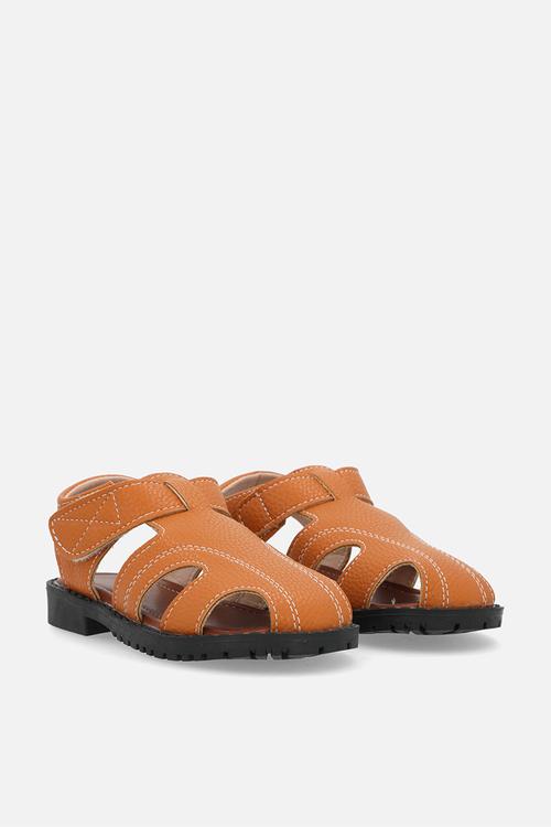 Caged sandals - light brown