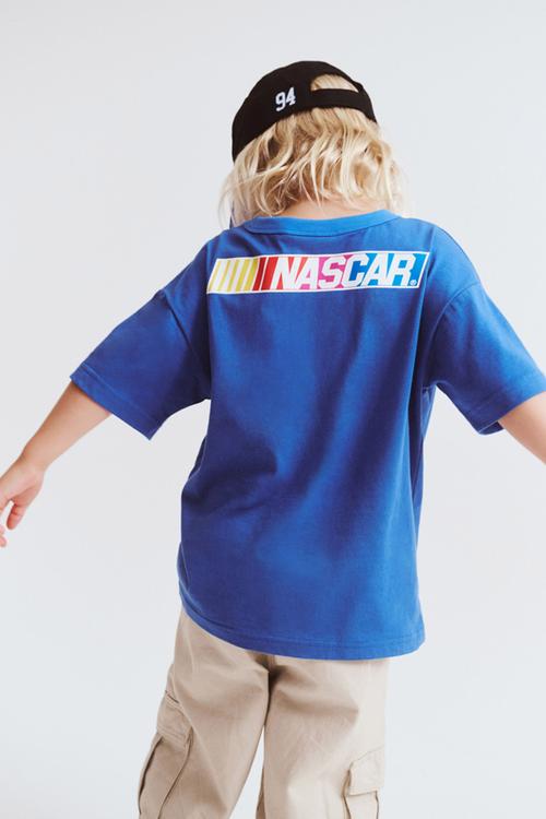 Nascar drop shoulder short sleeve tee - harbour blue