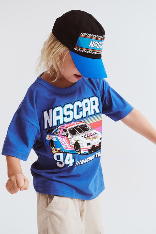 Nascar drop shoulder short sleeve tee - harbour blue