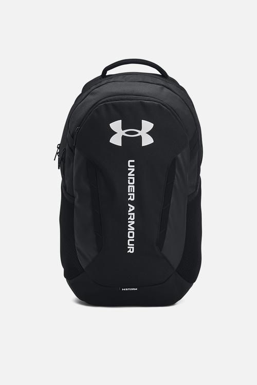 UA Hustle 6.0 Backpack - Black / Black / White