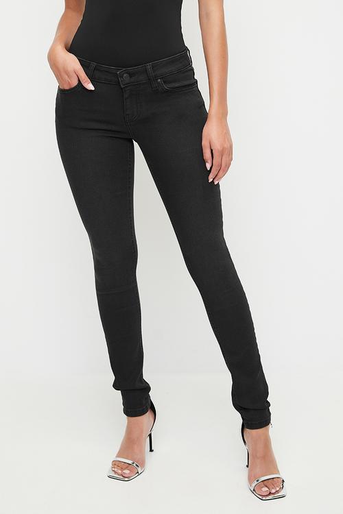Power Skinny Low Rise - Washed Back Black Wash