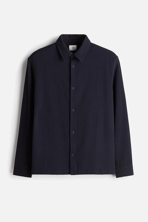 Regular fit shirt - navy blue