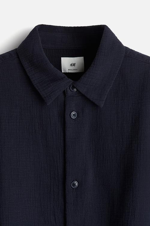 Regular fit shirt - navy blue