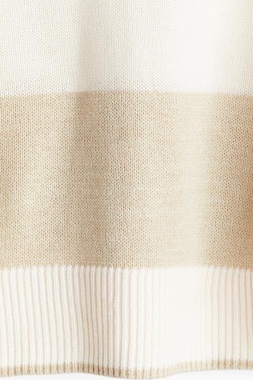 Jumper - light beige striped