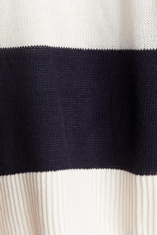 Jumper - navy blue striped