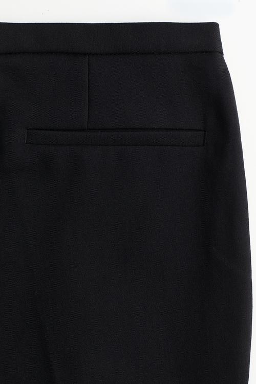 Flared tailored trousers - black