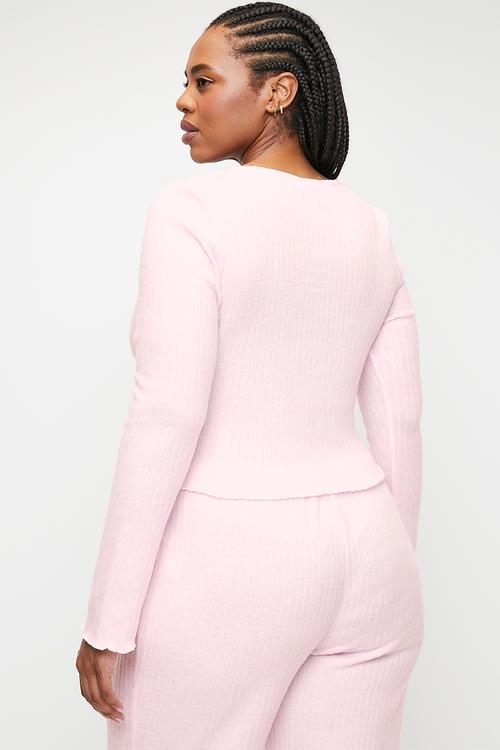 Plus Super Soft Ribbed Wrap Top - French Fairytale Marle