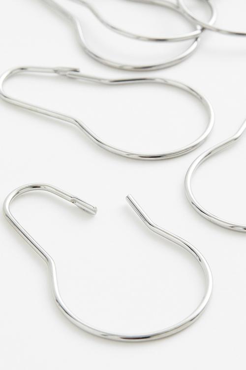 Shower curtain rings - silver