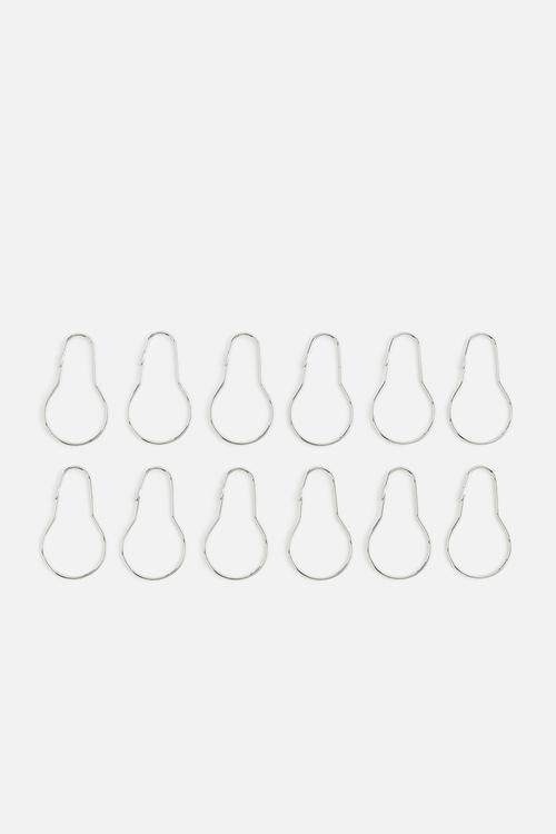 Shower curtain rings - silver