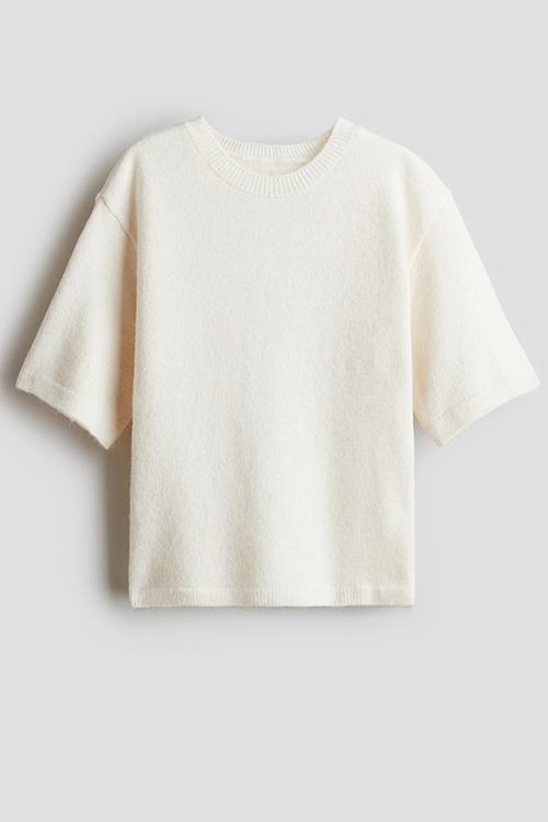 Knitted T-shirt - white