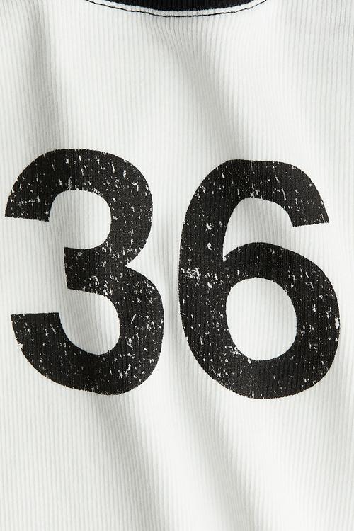 Printed raglan-sleeved dress - white & 36