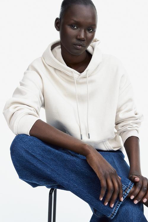 Hooded top - light beige