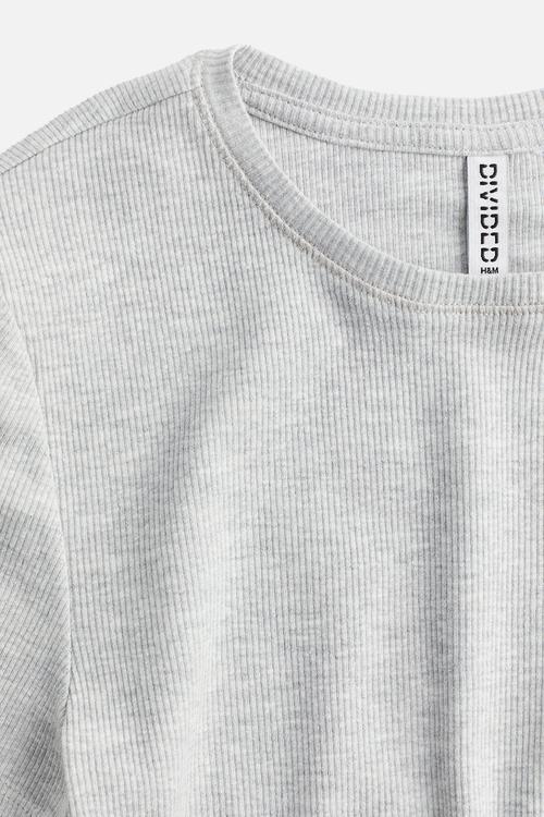 Fitted T-shirt -  light grey marl