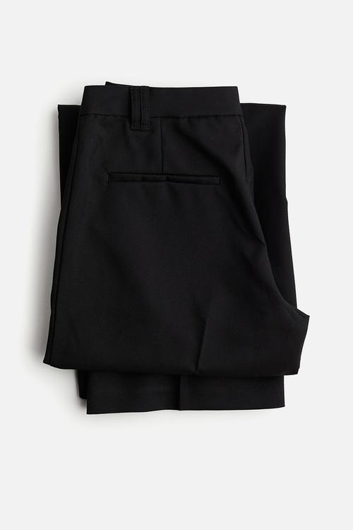 Wide tailored trousers - black