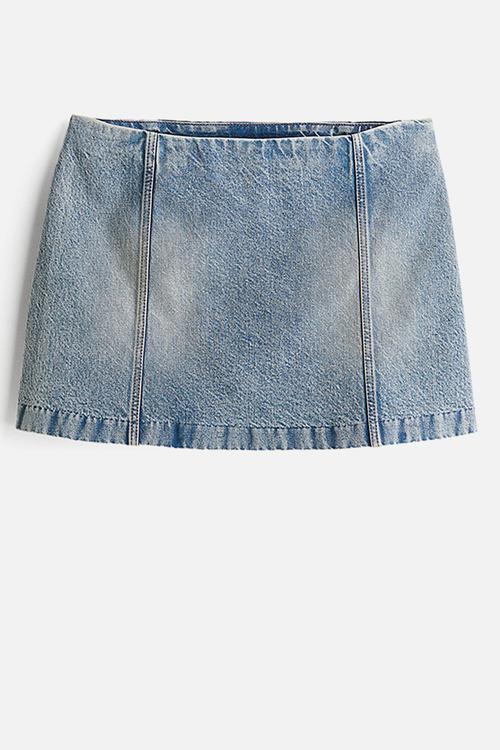 A-line mini skirt - blue