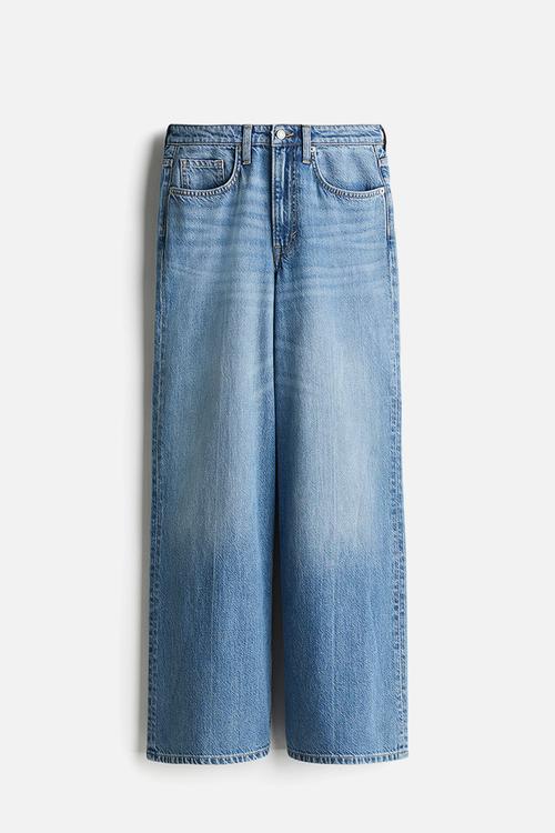 Feather soft super wide ultra high jeans - light denim blue