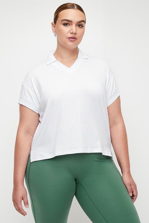 Plus Active Graphic Polo Tshirt - White/Resort Club