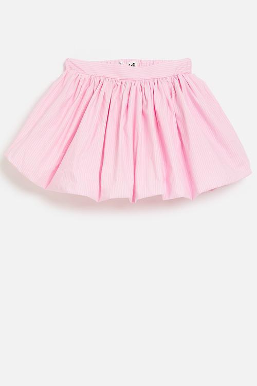 Daisy bubble skirt - blush pink & vanilla stripe