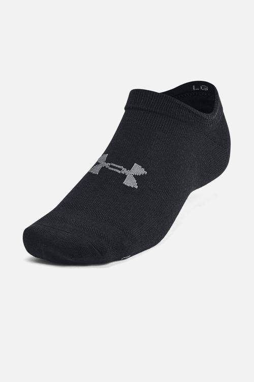 UA Essential No Show 6 Pack - Black / Black / Castlerock