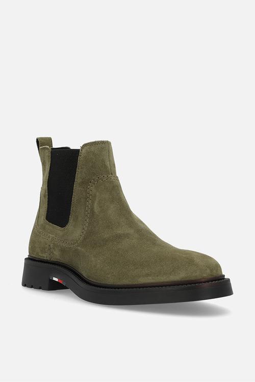 Light hilfiger suede chelsea - utility olive