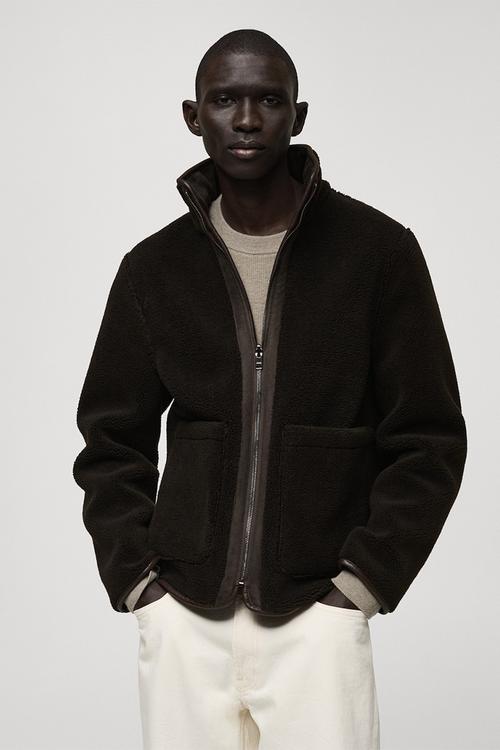 Viggo  Reversible Sheepskin Jacket- dark brown