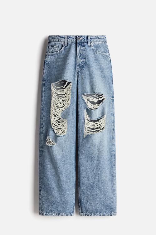 Baggy high jeans - light denim blue