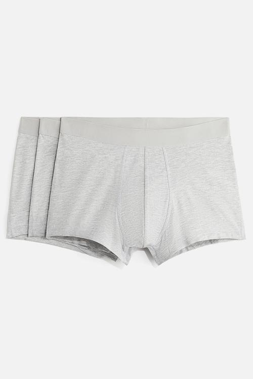 3-pack short trunks with lycra® - Grey