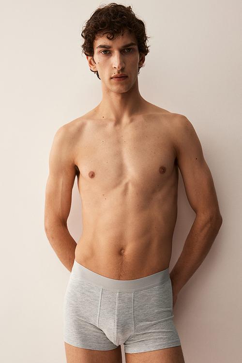 3-pack short trunks with lycra® - Grey