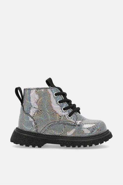 Mettalic boots - silver & black 