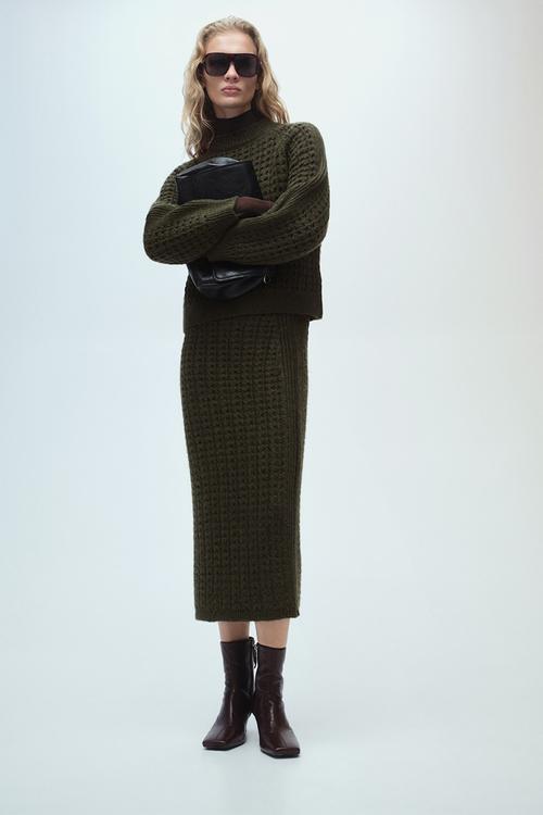 Skirt pesca - beige/ khaki