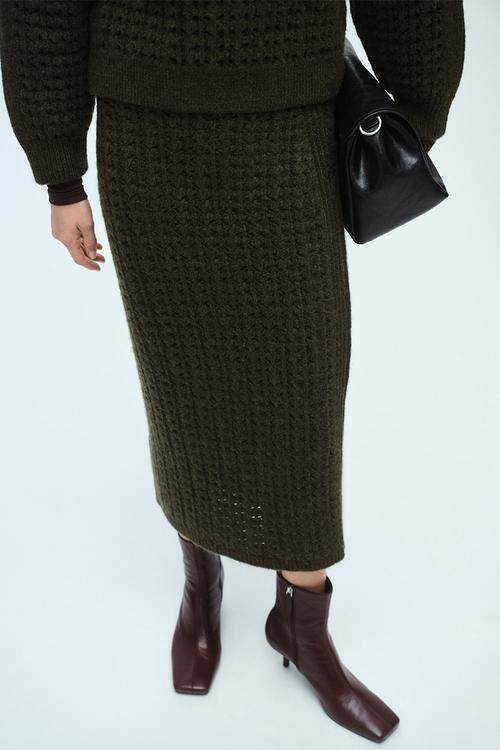 Skirt pesca - beige/ khaki