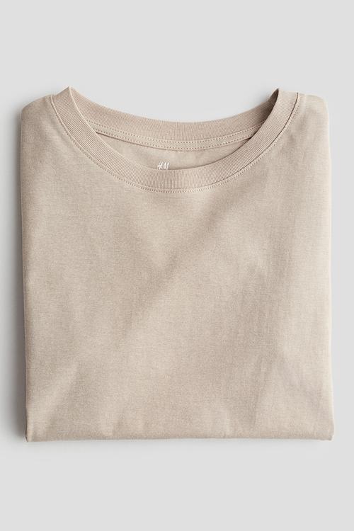  Cotton t-shirt - beige & grey