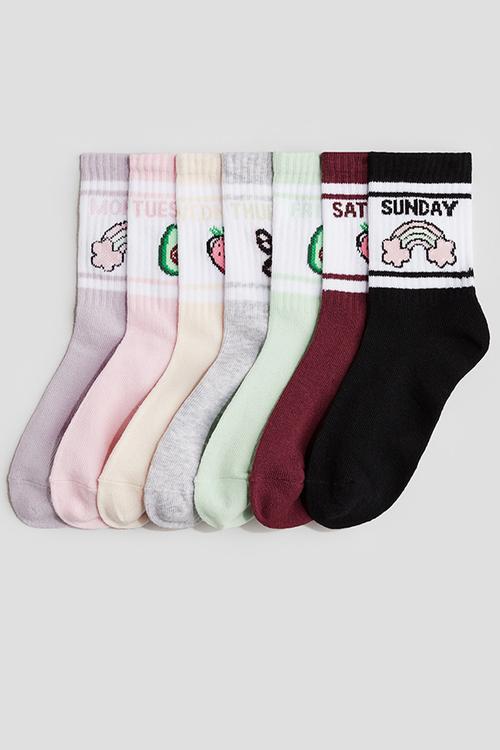 7-Pack socks - lilac/days of the week