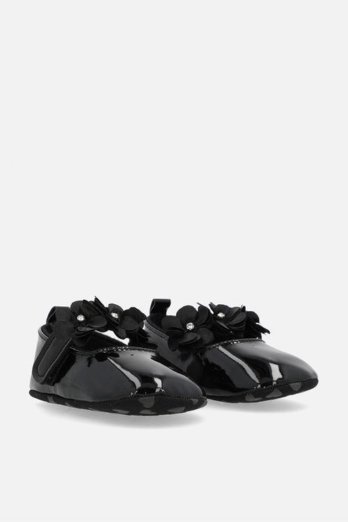 Floral ballet pumps-black