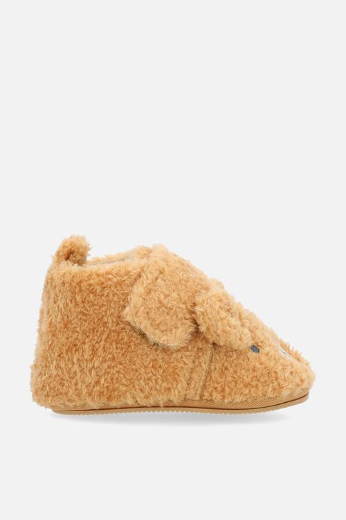 Teddy fleece booties - brown